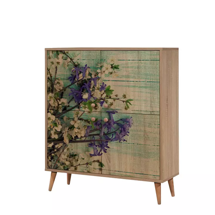 Förvaringsskåp Hanah Home Multilux Sonoma Ek Spånskiva 95x111x36 cm - Skåp och byråer - 8681875340921 - 1