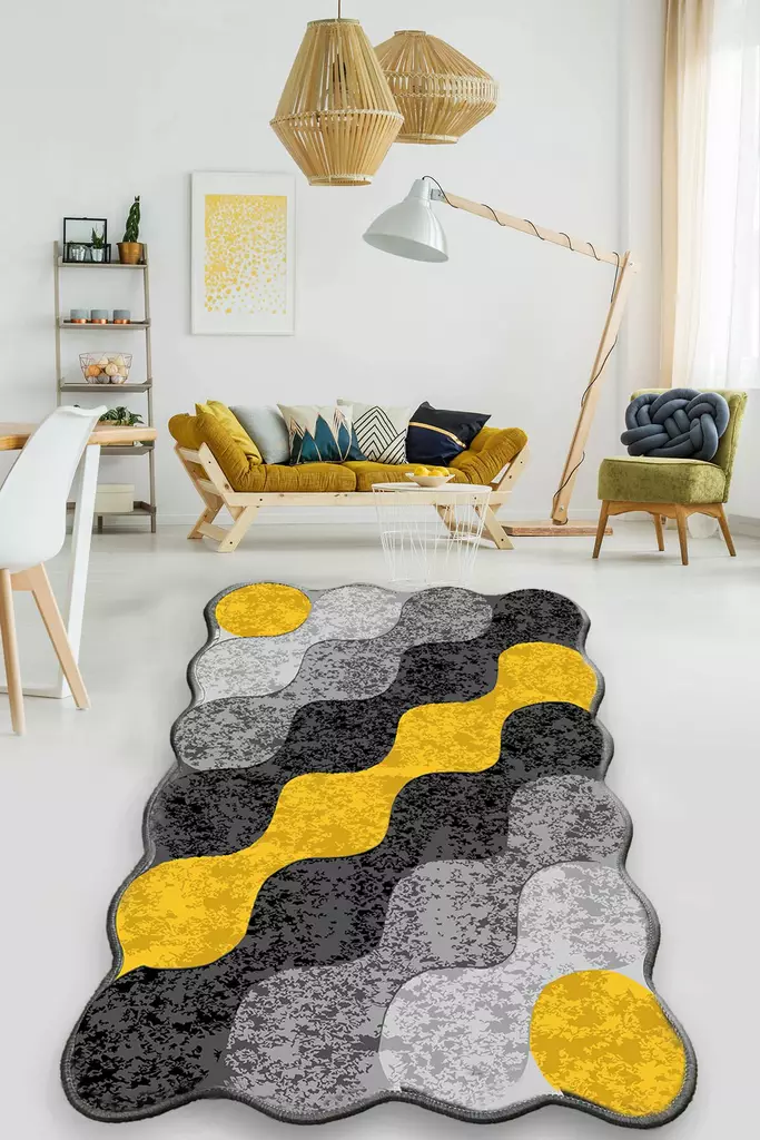Matta Conceptum Circle Djt Flerfärgad Polyester 200x290 cm - Stora och medelstora mattor - 8682870876071 - 1