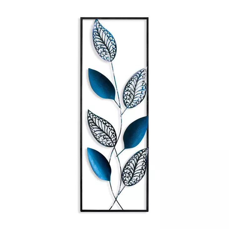 Väggdekor Metall Wallity Leaf Flerfärgad Metall 32x90 cm - Dekorationer, prydnadsföremål - 8683743680191 - 1
