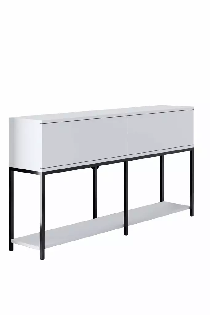 Konsolbord Hanah Home Lord Svart Vit Spånskiva 150x80x30 cm - Byråer och skåp - 8684282484141 - 1