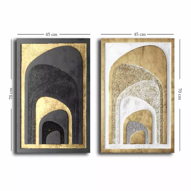 Canvastavla Wallity Flerfärgad Canvas 95x70 cm 2 Delar - Tavlor och ramar - 8684282625421 - 1