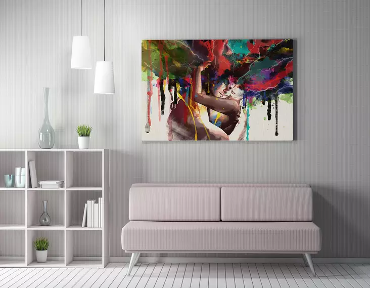 Canvastavla Wallity Flerfärgad Polyester/Bomull 50x70 cm - Tavlor och ramar - 8683342543941 - 1