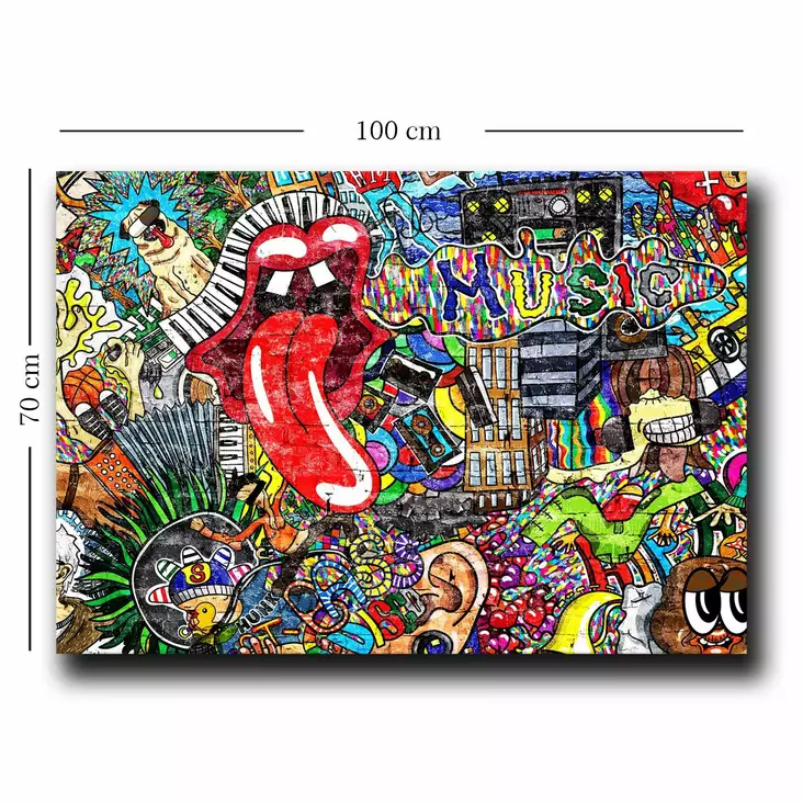 Canvastavla Wallity Flerfärgad Canvas 70x100 cm - Tavlor och ramar - 8684282634621 - 1