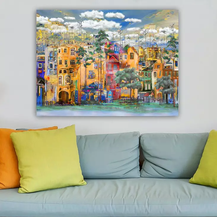 Canvastavla Wallity Flerfärgad Canvas 70x100 cm - Tavlor och ramar - 8682870223141 - 1