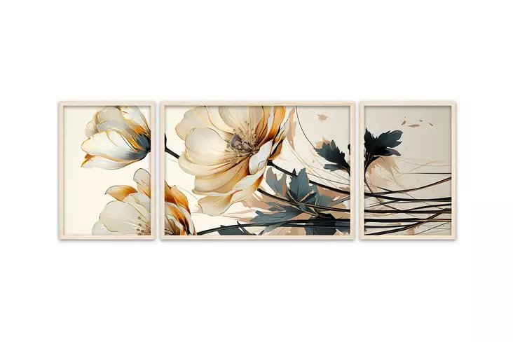Inramad MDF-tavla Wallity Flerfärgad MDF 50x140 cm 3 Delar - Tavlor och ramar - 8684283206391 - 1