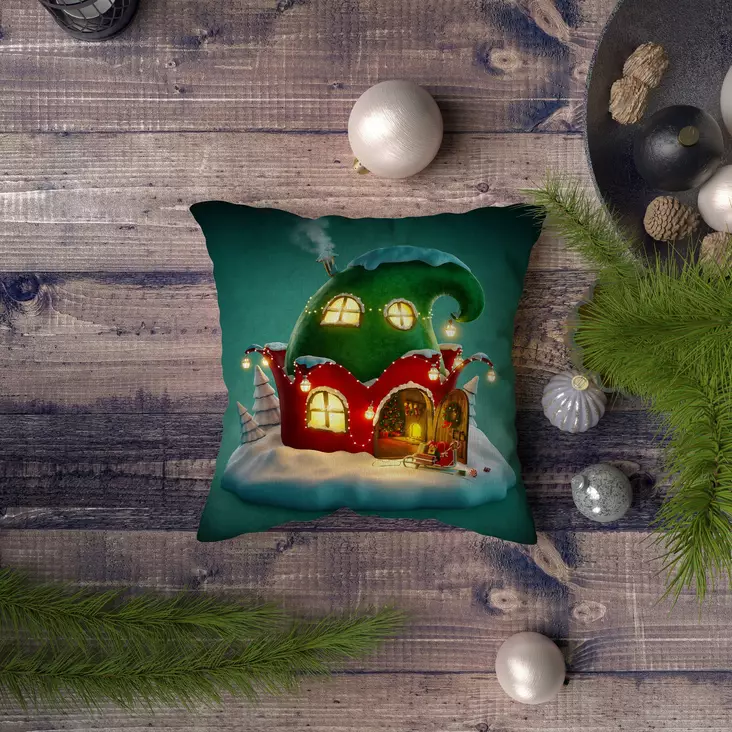 Prydnadskudde Aberto Design NYXMAS075 Flerfärgad Bomull Polyester 43x43 cm - Prydnadskuddar - 8683743249541 - 1