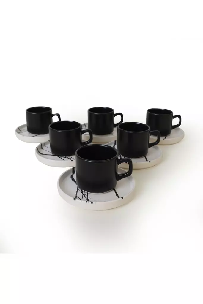 Tekoppar Set Hermia Flerfärgad Keramik 12 Delar - Kaffe- och teserviser - 8684282802471 - 1