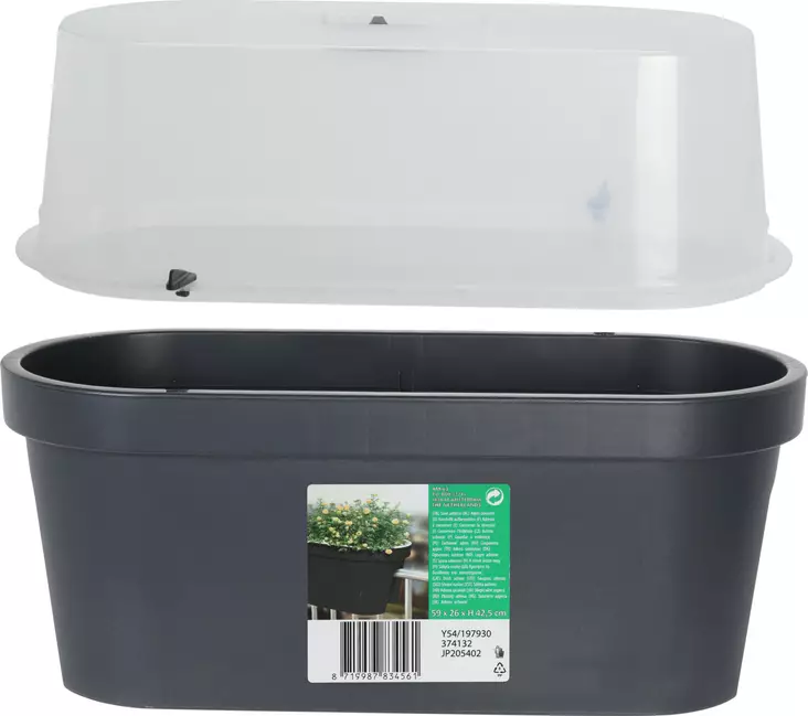 Planteringslåda med lock 60 cm - Planteringskärl och tillbehör - 8719987834561 - 1