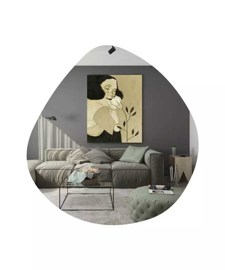 Spegel Hanah Home Besso Svart Mdf 60x60x2,2 cm - Speglar - 8683743822621 - 1