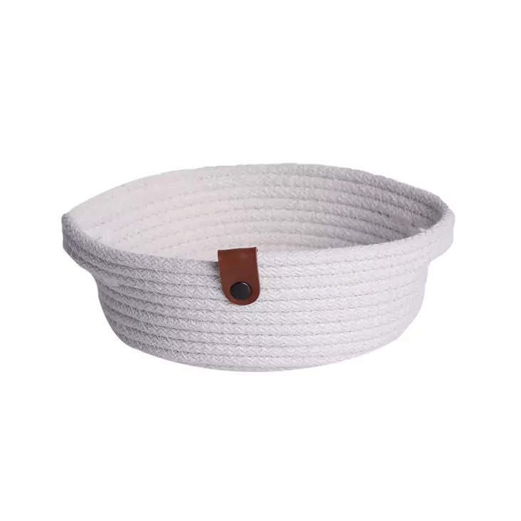 Korgset Aberto Design JUT05002127D Ecru Bomull Juterep 20x20x8 cm - Förvaringslådor och korgar - 8683742917601 - 1