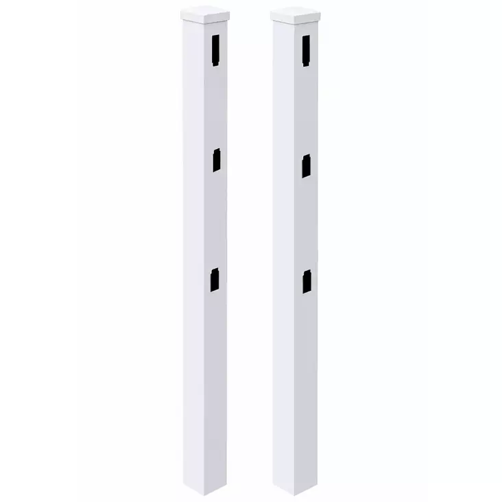 Ranch häststaket 2 st 183 cm för tre ribbor ändstolpar - Staket och stängselnät - 6438014437071 - 1