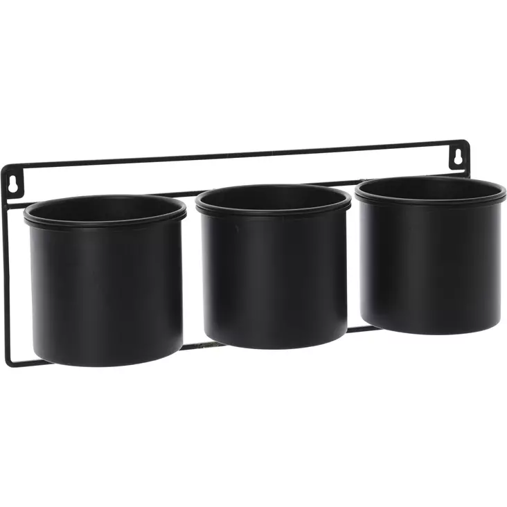 Blomkruka 3-delad svart - Hängande blomkrukor och vaser - 8720573145541 - 1