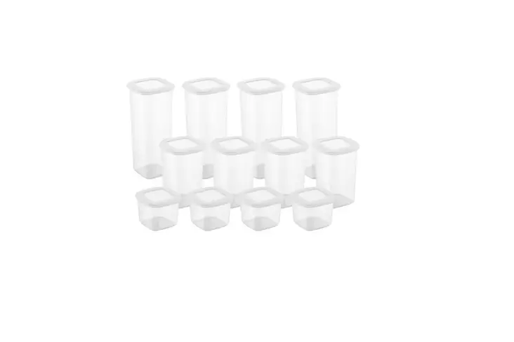 Förvaringslåda Set Hermia Vit Plast 12 Delar - Plastlådor och förvaringslådor - 8683342850841 - 1