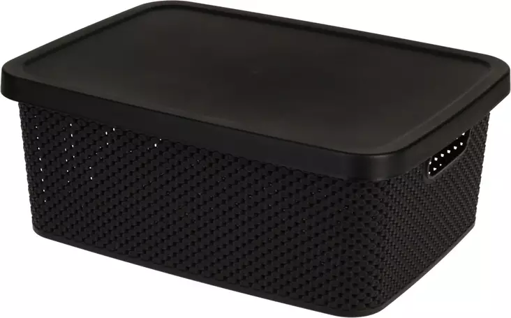 Förvaringsbox med lock 13 liter, 28 x 38,5 x 15,5 cm - Plastlådor och förvaringslådor - 8720573156851 - 1