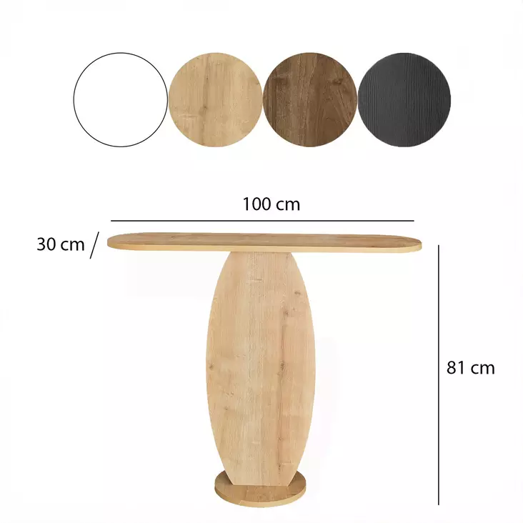 Byrå Hanah Home Ellittica Safir Ek Spånskiva 100x81x30 cm - Byråer och skåp - 8684282531791 - 1