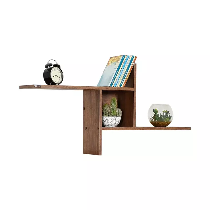 Vägghylla Hanah Home Raf 04 Oo 1 Valnöt Spånskiva 100x50x18 cm - Vägghyllor - 8684282333401 - 1