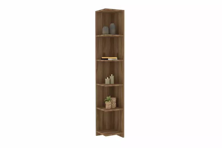 Bokhylla Hanah Home Levanzo Valnöt Spånskiva 25x160x25 cm - Bokhyllor - 8683342851701 - 1