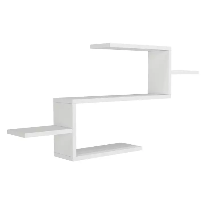 Bokhylla Hanah Home Twist Vit Spånskiva 104x49,4x14,5 cm - Bokhyllor - 8681181674871 - 1