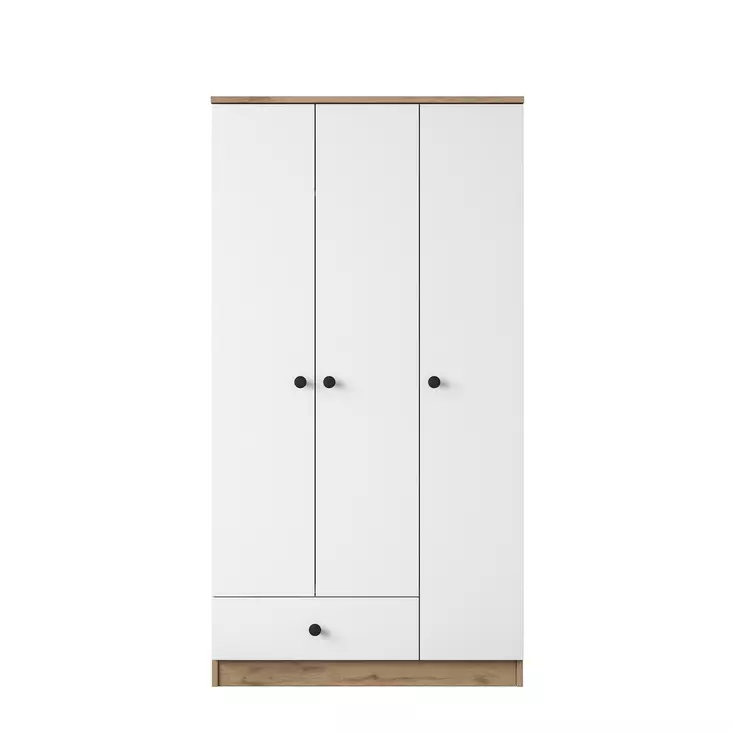 Garderob Hanah Home BA117 Valnöt Vit Spånskiva 90x170x42,5 cm - Garderober - 8683743323791 - 1