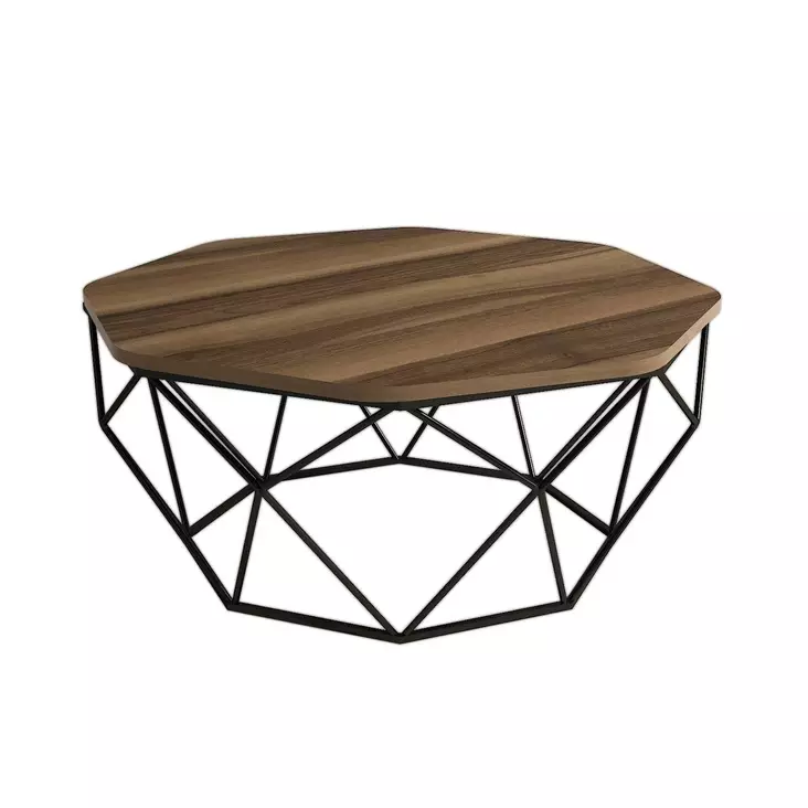 Soffbord Hanah Home Diamond Valnöt Spånskiva 90x38x90 cm - Soffbord - 8681875827781 - 1