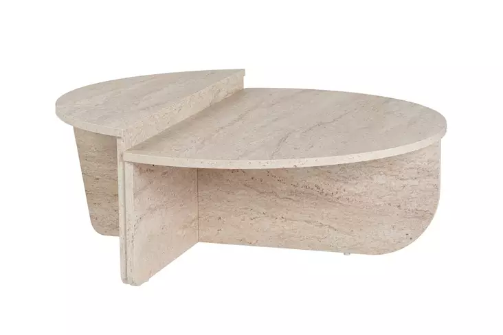 Soffbord Nordure Orion Travertine Travertin Spånskiva 90x30x60 cm 85x35x30 cm - Soffbord - 8684282969341 - 1