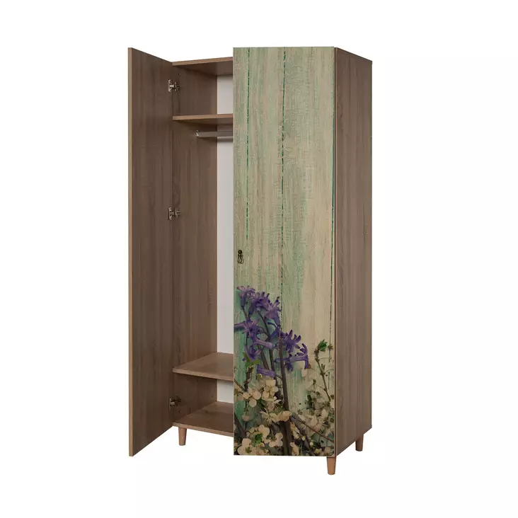 Garderob Hanah Home Stil 727 Sonoma Ek Spånskiva 90x192x52 cm - Garderober - 8681875341201 - 1