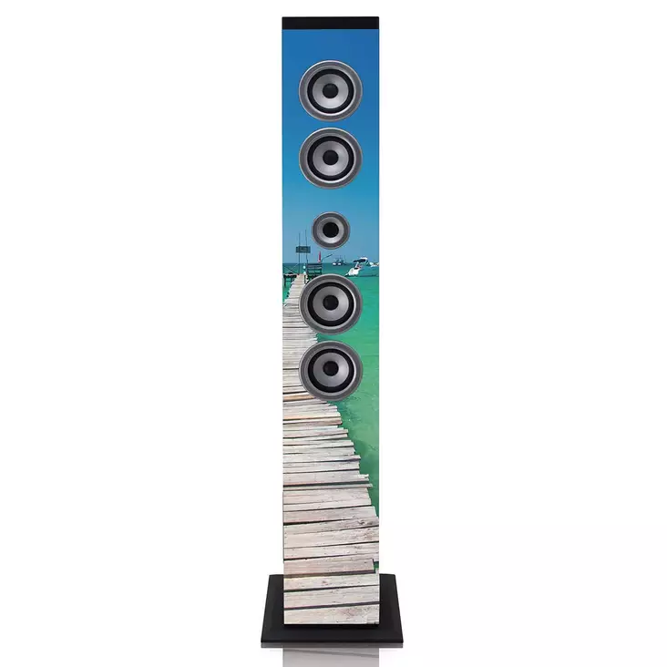 Speakertower med Bluetooth®, PLL FM-radio, USB- och SD-spelare - Bluetooth-högtalare - 8711902037811 - 10