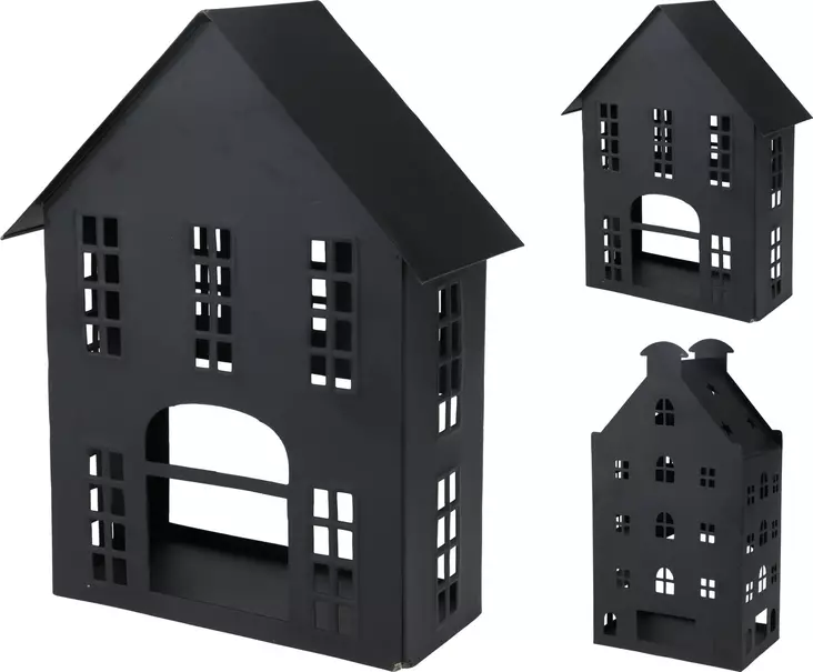 Talokynttilälyhty 2 kpl musta - Ljus och lyktor - 8721037181341 - 1