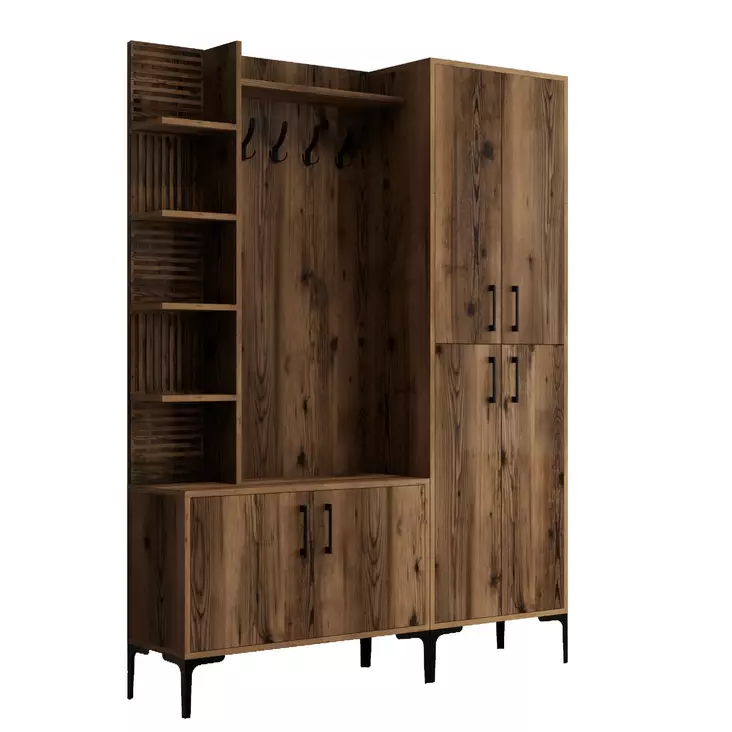 Hallmöbel Hanah Home Viyana DA Valnöt Spånskiva 150x35x200 cm - Möbler - 8683342170451 - 1