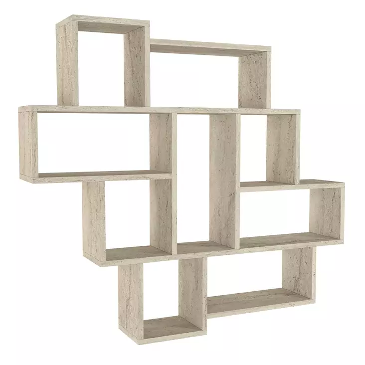 Vägghylla Hanah Home Parola Travertin Spånskiva 115,5x103,5x15 cm - Vägghyllor - 8684283018321 - 1