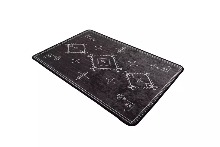Badrumsmatta Mijölnir Mörkgrå 100% Polyester Antibakteriell Halkfri 70x120 cm - Badrumsmattor och våtrumsmattor - 8683342800631 - 1