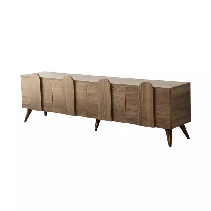 TV-bänk Hanah Home Walnut Valnöt Spånskiva 180x50x35 cm - TV-bänkar - 8684282403081 - 1