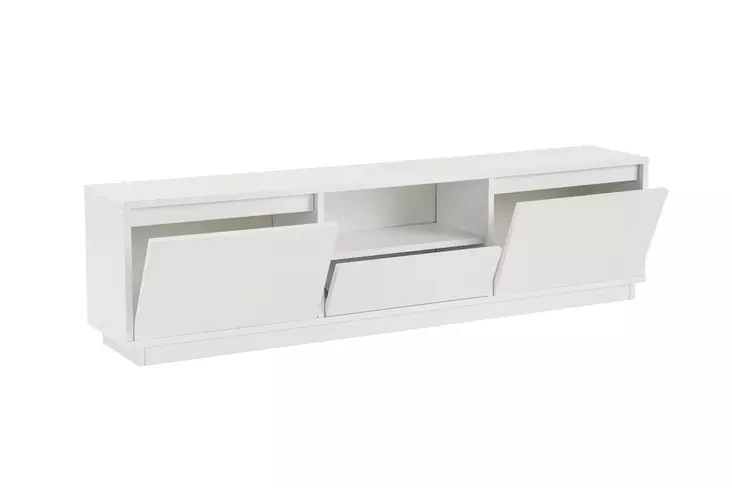 TV-bänk, naturvit, 160 cm bred, tålig, rymlig - TV-bänkar - 8684283272341 - 1