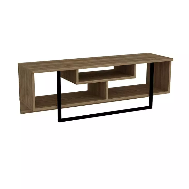 TV-bänk Hanah Home Asal Valnöt Svart Spånskiva 119,4x40,2x35,2 cm - TV-bänkar - 8681875670301 - 1