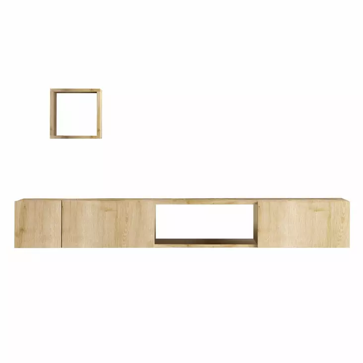 TV-bänk Hanah Home Avior Safir Ek Spånskiva 180x25x32 cm - TV-bänkar - 8683342978781 - 1