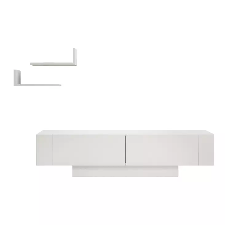 TV-bänk Hanah Home Matera Vit Spånskiva 150x41,6x31,5 cm - TV-bänkar - 8681875385281 - 1