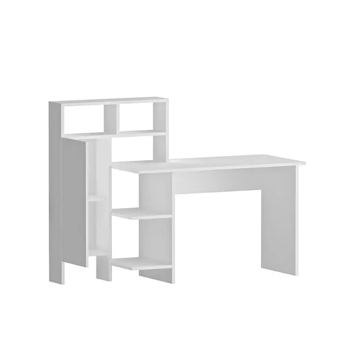Skrivbord Hanah Home Bugra Vit Spånskiva 135,9x111,8x60 cm - Skrivbord - 8682870110281 - 1