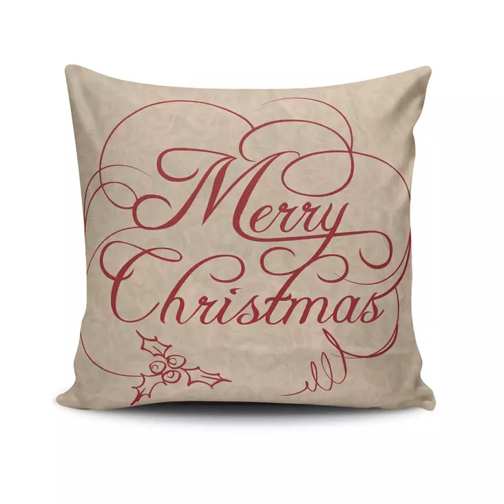 Prydnadskudde Aberto Design NOELKRLNT-11 Flerfärgad Bomull Polyester 43x43 cm - Kuddar och täcken - 8681181537541 - 1