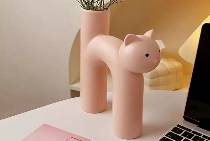 Vas Aberto Design CY0104 Rosa Keramik 22x8x23 cm - Hängande blomkrukor och vaser - 8684282978961 - 1