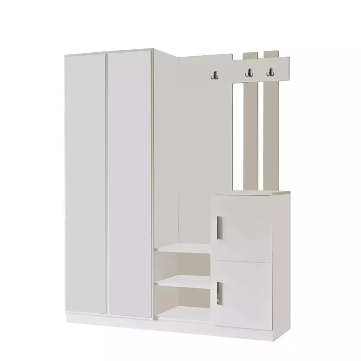 Hallmöbel Hanah Home Dd8 White Spånskiva 147,2x179,7x37,5 cm - Hallskåp - 8683342403771 - 1