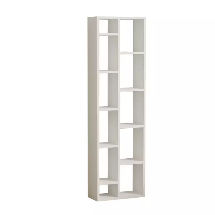 Bokhylla Hanah Home Tomi Vit Melamin Mdf 44,4x150x19,6 cm - Bokhyllor - 8682870717091 - 1
