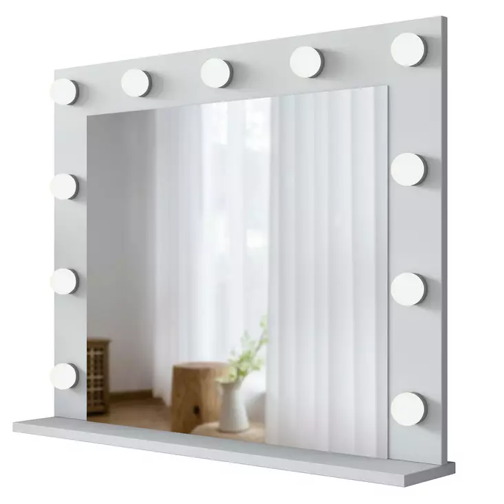 Spegel Hanah Home EF108 Vit Spånskiva 90x71,8x15 cm - Speglar - 8684282480891 - 1