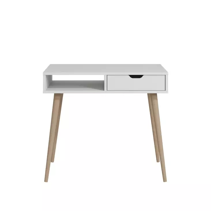 Skrivbord Hanah Home White Wooden Vit Spånskiva 90x80x60 cm - Skrivbord - 8684283339051 - 1