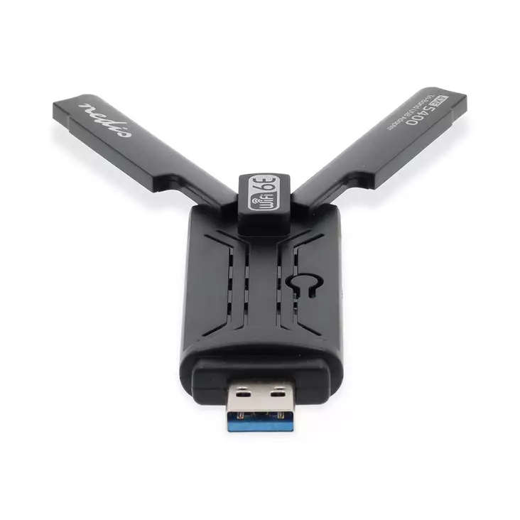 Nätverks dongle | Wi-Fi | AX5400 | 2.4/5/6 GHz (Triple Band) | USB3.0 | Wi-Fi hastighet total: 5400 Mbps | Windows 10 / Windows 11 - Dator och nätverk - 5412810464821 - 1