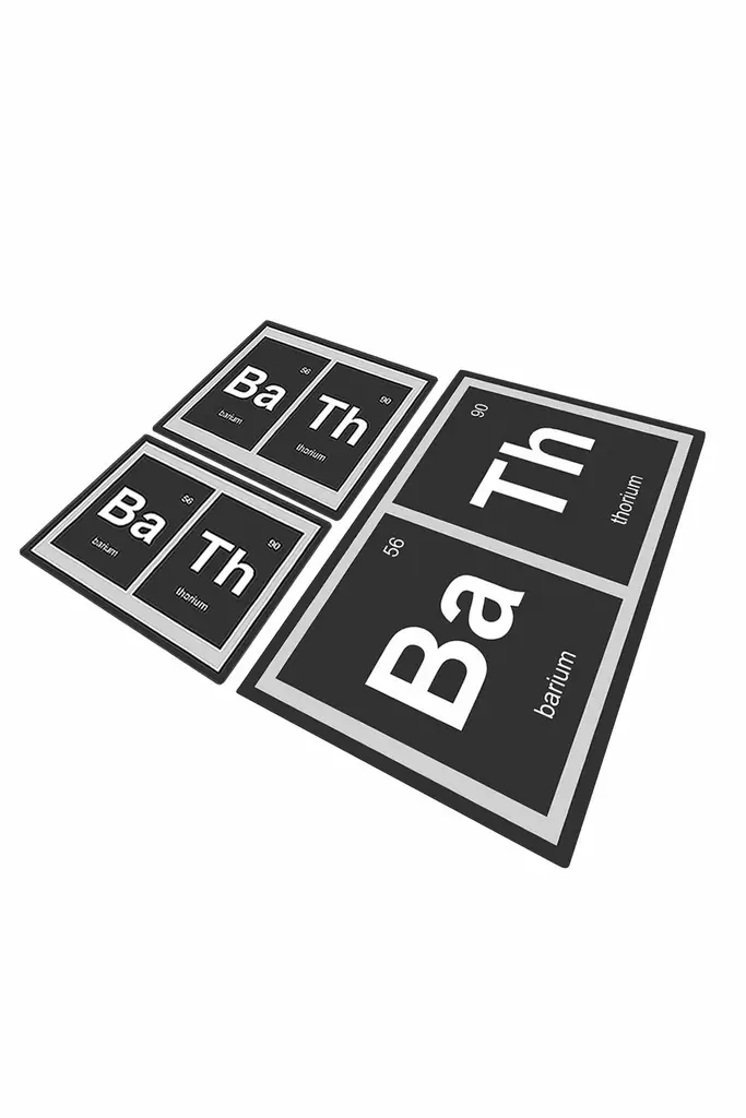 Badrumsmatta Set Mijölnir Flerfärgad 100% Polyester Antibakteriell Halkfri 50x60 cm & 60x100 cm - Badrumsmattor och våtrumsmattor - 8683743997961 - 1