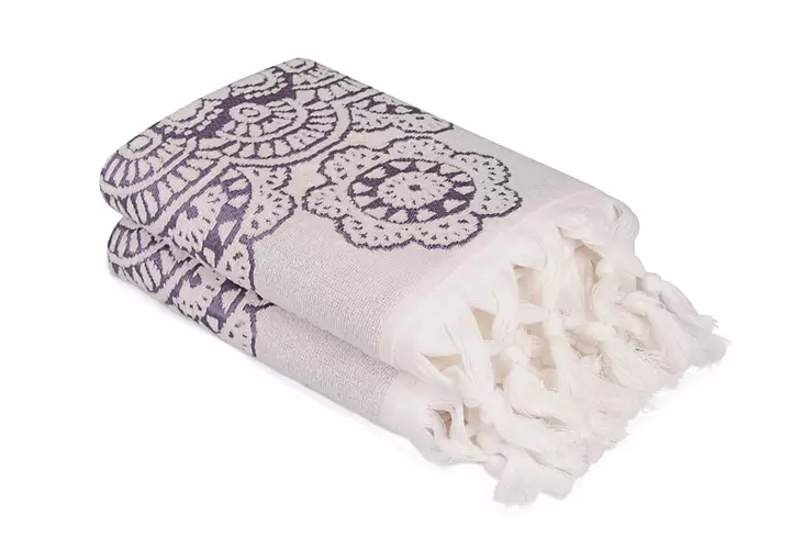 Tvätthandduk Set Mijölnir Lila 100% Bomull 50x90 cm & 50x90 cm - Handdukar - 8681875175981 - 1