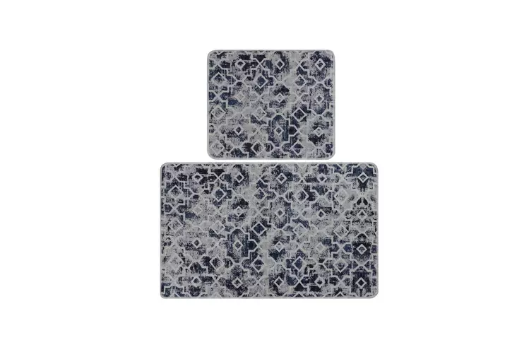 Badrumsmatta Set Mijölnir Flerfärgad 100% Polyester Digitaltryck Halkfri Dot Undersida 50x60 cm & 60x100 cm - Badrumsmattor och våtrumsmattor - 8683743317271 - 1