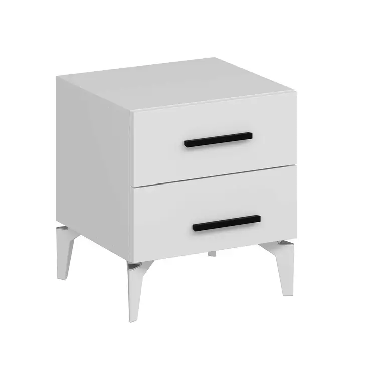 Sängbord Hanah Home Kale Vit Spånskiva 50x56x47 cm - Nattduksbord - 8684282702771 - 1