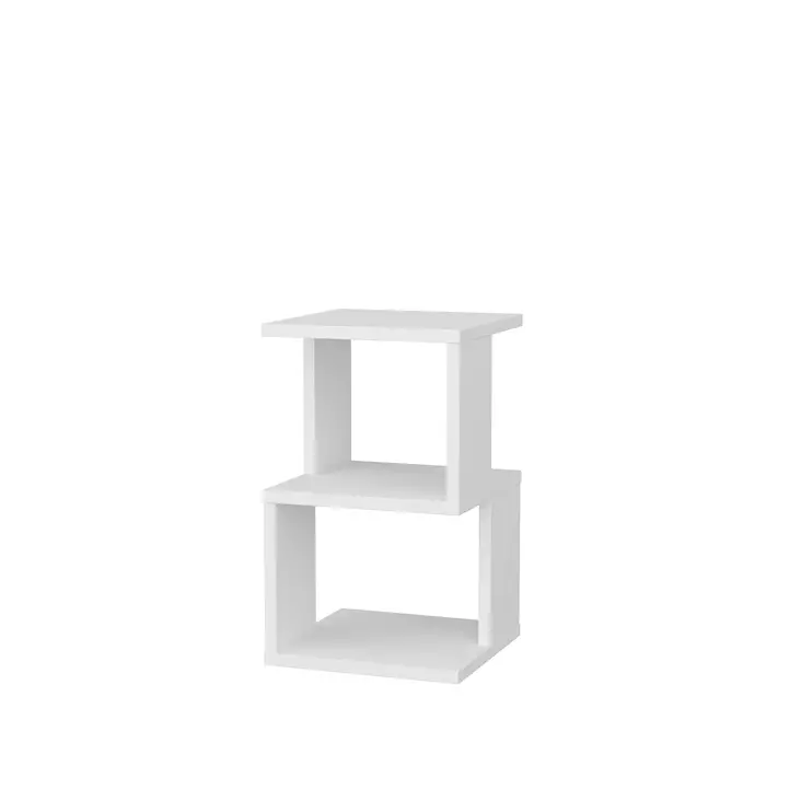 Sängbord, vit, 29,6 cm x 29,6 cm x 49,4 cm, tålig, kompakt, stilren - Bord - 8683743120161 - 1
