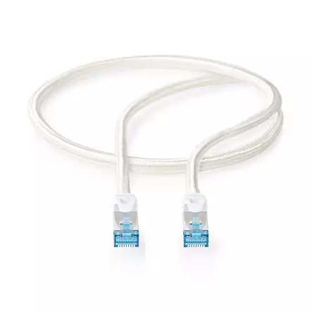 CAT6a nätverkskabel | S/FTP | RJ45 hane | RJ45 hane | 1.00 m | Snagless | Rund | Flätad / PVC | Silver | Kartong med täckt fönster - Dator och nätverk - 5412810333462 - 10